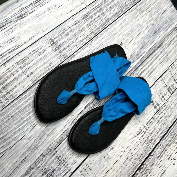 Sanuk Yoga Sling 2 Aqua Blue Sandal Size 10 - Picture 2 of 4